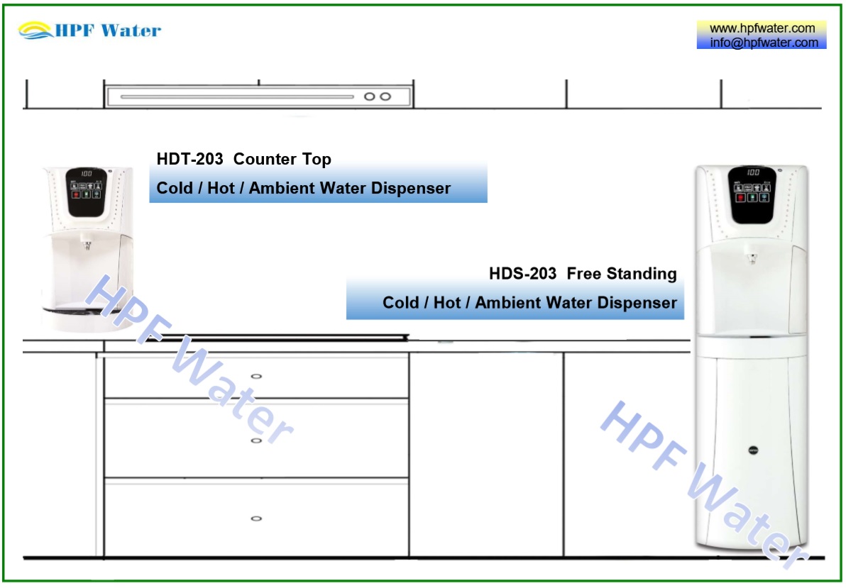 Counter Top Free Standing Hot Ambient Cold Water Dispenser made in Taiwan